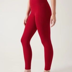 NWT Athleta Salutation Stash Pocket Tight  Red